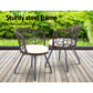 Eastwood 2-Seater Chair and Table 3-Piece Outdoor Patio Set - Brown