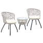 Eastwood 2-Seater Chair and Table 3-Piece Outdoor Patio Set - Grey