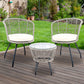 Eastwood 2-Seater Chair and Table 3-Piece Outdoor Patio Set - Grey