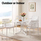 Yorkton Set of 4 Outdoor Dining Chairs Patio Furniture PP Stackable Chair Garden - White