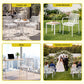 Yorkton Set of 4 Outdoor Dining Chairs Patio Furniture PP Stackable Chair Garden - White