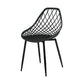 Oriana Set of 4 Outdoor Dining Chairs PP Lounge Chair Patio Garden Furniture - Black