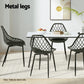 Oriana Set of 4 Outdoor Dining Chairs PP Lounge Chair Patio Garden Furniture - Black