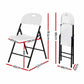 Langley Set of 4 Outdoor Dining Chairs PP Folding Chair Patio Garden Furniture - White