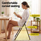 Langley Set of 4 Outdoor Dining Chairs PP Folding Chair Patio Garden Furniture - White