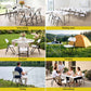 Langley Set of 4 Outdoor Dining Chairs PP Folding Chair Patio Garden Furniture - White