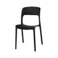 Cassiel Set of 4 Outdoor Dining Chairs Stackable PP Patio Chair Garden Furniture - Black