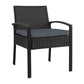 Mitchell Outdoor Dining Chairs Patio Furniture Rattan Lounge Chair Cushion - Black