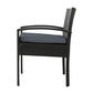 Mitchell Outdoor Dining Chairs Patio Furniture Rattan Lounge Chair Cushion - Black