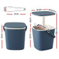 2-in-1 Outdoor Bar Table Portable Ice Bucket Cooler 15L Tong Blue