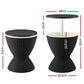 Outdoor Bar Table Portable Ice Bucket Cooler 30L Adjustable Top Black