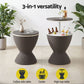 Outdoor Bar Table Portable Ice Bucket Cooler 30L Adjustable Top Brown