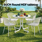 Tressa 4-Seater Outdoor Dining Set Table and Chairs Patio Furniture Garden Diamond 5-Piece - White
