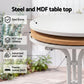 Tressa 4-Seater Outdoor Dining Set Table and Chairs Patio Furniture Garden Diamond 5-Piece - White