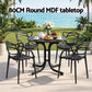 Zorin 4-Seater Outdoor Dining Set Table and Chairs Garden Patio Furniture Entwine 5-Piece - Black