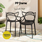 Zorin 4-Seater Outdoor Dining Set Table and Chairs Garden Patio Furniture Entwine 5-Piece - Black