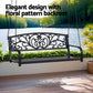 Sereia Outdoor Porch Swing Chair Patio Furniture Floral Backrest 2 Seater - Black