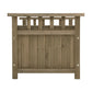 Outdoor Storage Box Wooden Garden Bench Chest Toy Tool Sheds Furniture - Brown