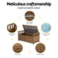 Outdoor Storage Box Wooden Garden Bench Chest Toy Tool Sheds Furniture - Brown