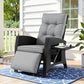 Aloura Outdoor Recliner Chairs Sun lounge Wicker Lounger Patio Furniture Adjustable - Black