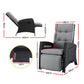 Aloura Outdoor Recliner Chairs Sun lounge Wicker Lounger Patio Furniture Adjustable - Black
