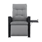 Aloura Outdoor Recliner Chairs Sun lounge Wicker Lounger Patio Furniture Adjustable - Black