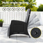 Aloura Outdoor Recliner Chairs Sun lounge Wicker Lounger Patio Furniture Adjustable - Black