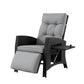 Aloura Outdoor Recliner Chairs Sun lounge Wicker Lounger Patio Furniture Adjustable - Black