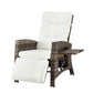 Luken Outdoor Recliner Chairs Sun lounge Wicker Lounger Patio Furniture Adjustable - Brown