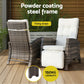 Luken Outdoor Recliner Chairs Sun lounge Wicker Lounger Patio Furniture Adjustable - Brown
