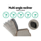 Cylas 5-Piece Recliner Chairs Table Sun lounge Wicker Outdoor Furniture Adjustable - Grey