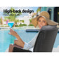 Moore Set of 2 Recliner Chairs Setting Outdoor Furniture Patio Wicker Sofa - Black