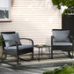 Eliza 2-Seater Rocking 3-Piece Outdoor Chair - Black