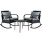 Eliza 2-Seater Rocking 3-Piece Outdoor Chair - Black
