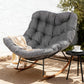 Sylven Outdoor Rocking Chair Furniture Papasan Recliner Garden Patio Lounge Setting - Grey