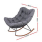 Sylven Outdoor Rocking Chair Furniture Papasan Recliner Garden Patio Lounge Setting - Grey