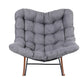Sylven Outdoor Rocking Chair Furniture Papasan Recliner Garden Patio Lounge Setting - Grey