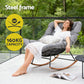 Sylven Outdoor Rocking Chair Furniture Papasan Recliner Garden Patio Lounge Setting - Grey