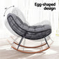 Sylven Outdoor Rocking Chair Furniture Papasan Recliner Garden Patio Lounge Setting - Grey