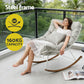 Sylven Outdoor Rocking Chair Furniture Papasan Recliner Garden Patio Lounge Setting - White
