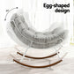 Sylven Outdoor Rocking Chair Furniture Papasan Recliner Garden Patio Lounge Setting - White
