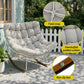Sylven Outdoor Rocking Chair Furniture Papasan Recliner Garden Patio Lounge Setting - White