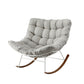 Sylven Outdoor Rocking Chair Furniture Papasan Recliner Garden Patio Lounge Setting - White