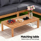 Cenburg 5-Seater Outdoor Sofa Set Wooden Bench with Built-in Side Table 4-Piece - Wood Black