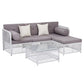 Ziven 4-Seater Outdoor Sofa Set Wooden Couch Lounge Setting 5PCS 4-Piece - Grey
