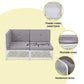 Ziven 4-Seater Outdoor Sofa Set Wooden Couch Lounge Setting 5PCS 4-Piece - Grey