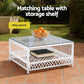Ziven 4-Seater Outdoor Sofa Set Wooden Couch Lounge Setting 5PCS 4-Piece - Grey