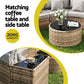 Lyrel 4-Seater Outdoor Sofa Set Table Chair Brown Rattan Patio Furniture 7-Piece - Gbrown