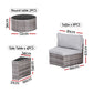 Canmore 8-Seater Outdoor Sofa Set 14-Piece Table Chair Set Rattan Patio Furniture - Grey