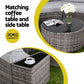 Canmore 8-Seater Outdoor Sofa Set 14-Piece Table Chair Set Rattan Patio Furniture - Grey